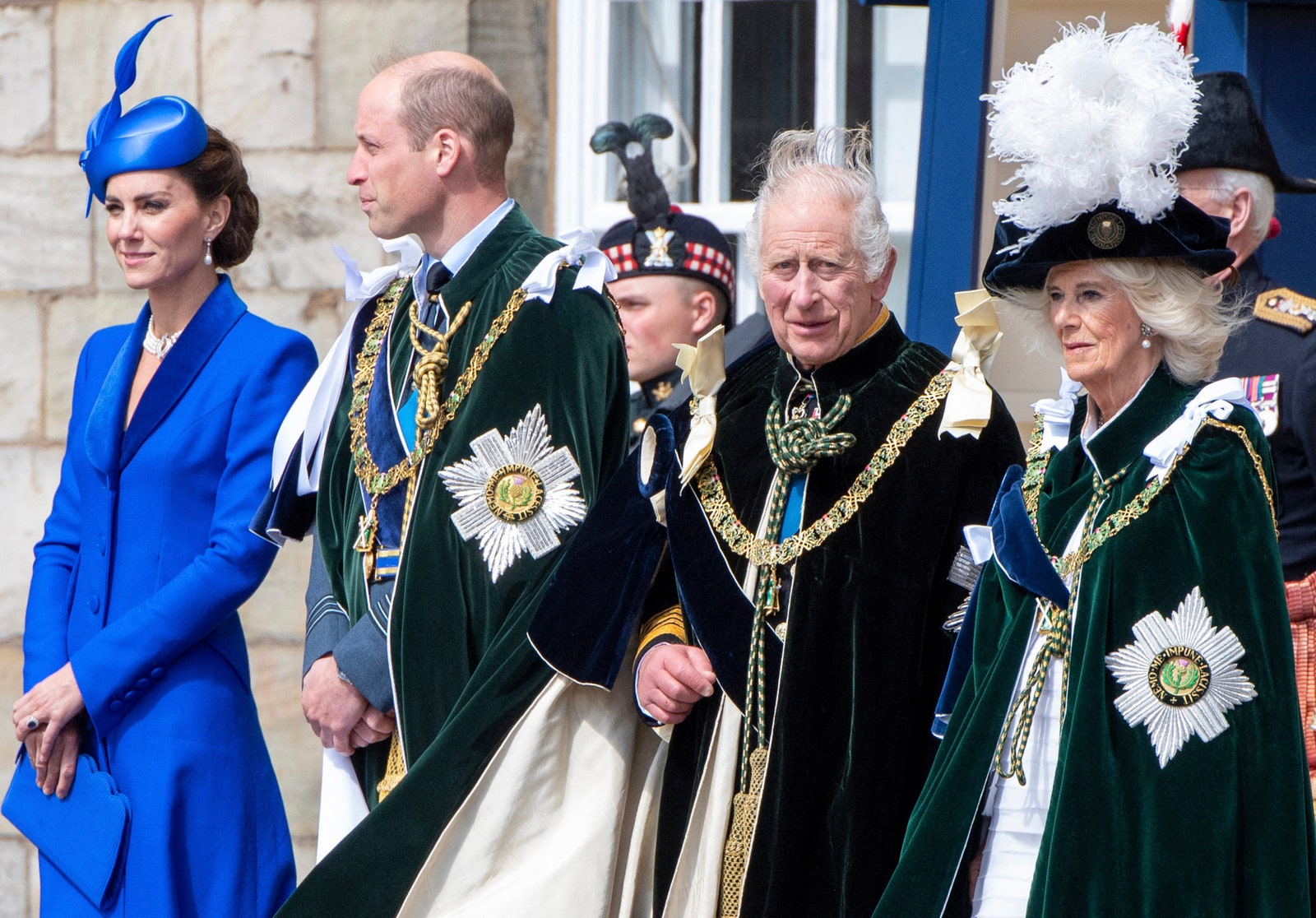 King Charles III Queen Camilla Prince William and Princess Catherine