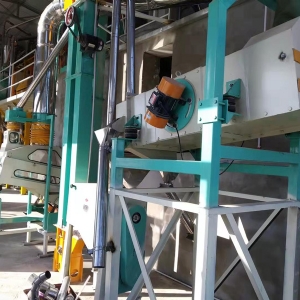 8臺磨平篩清粉機打包稱設(shè)備